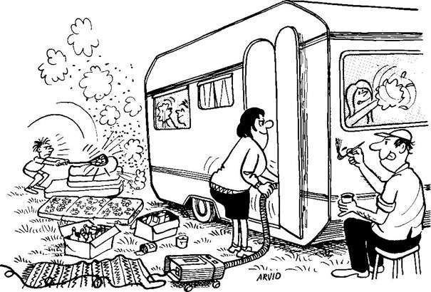 Vårpuss av campingvogn og bobil